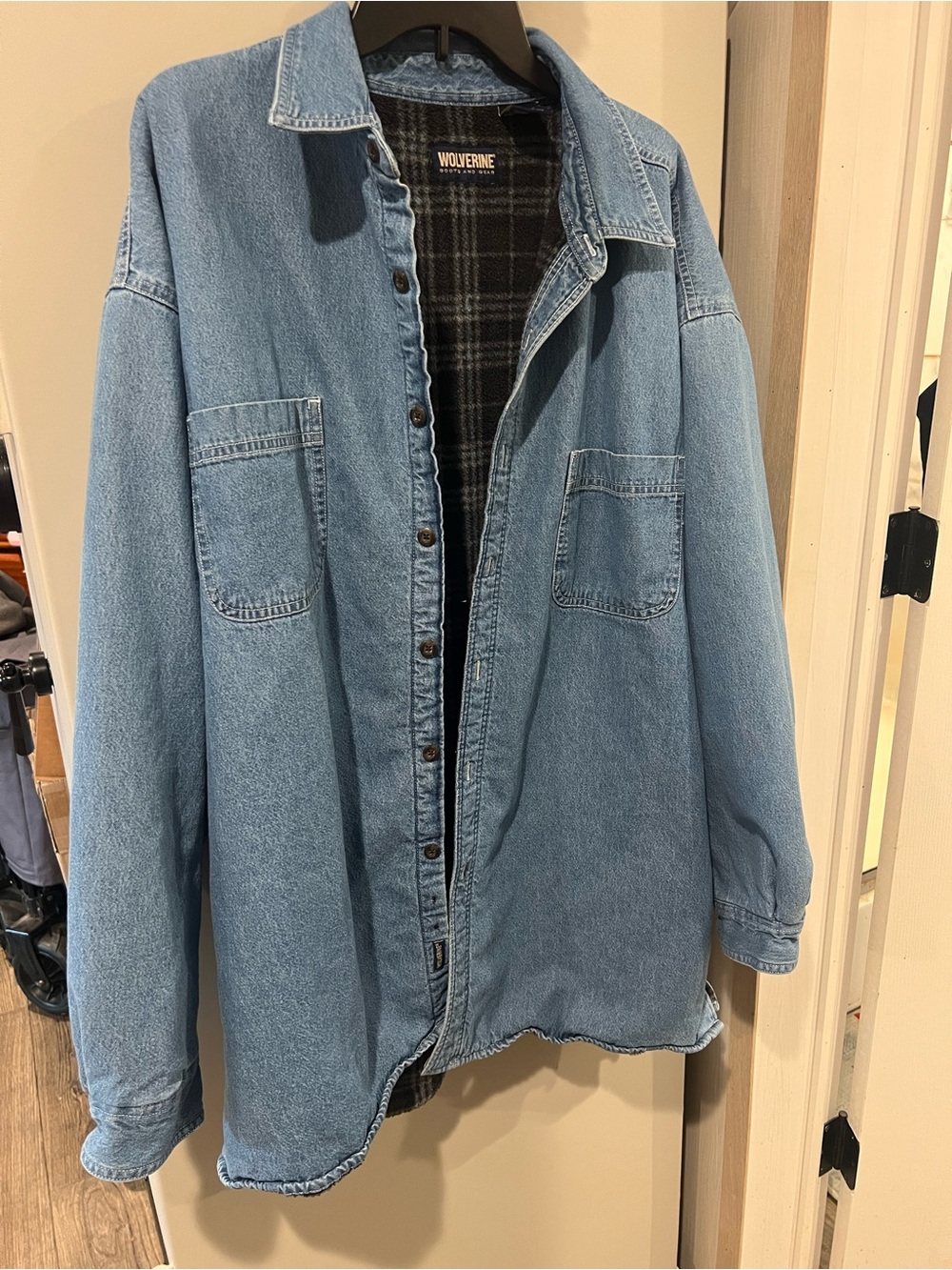 Wolverine Light Wash Blue Denim Overshirt Jacket